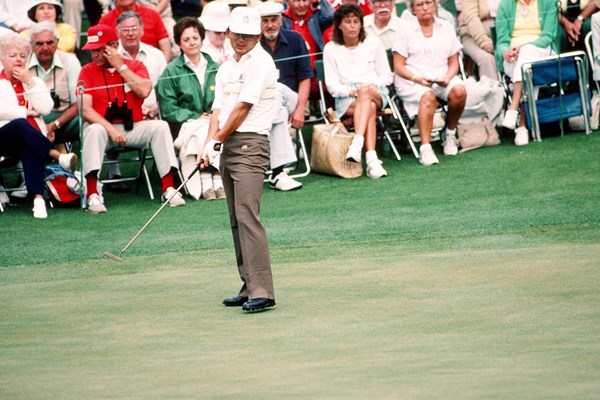 1986年 マスターズ 中嶋常幸 1986年の「マスターズ」では優勝争いを演じた(Augusta National/Getty Images)