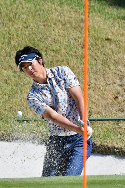 2018年 パナソニックオープンゴルフチャンピオンシップ 初日 石川遼 バンカーショットもグリーンに乗らず…。あかんなァ…。