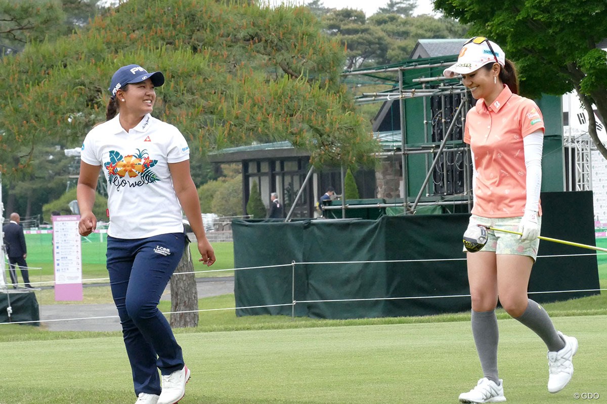 2018年 ワールドレディス選手権 サロンパスカップ 事前 鈴木愛 宮里藍さん