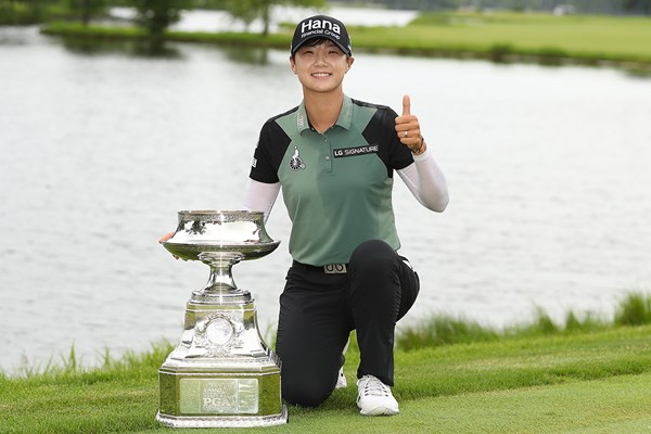 2018年 KPMG女子PGA選手権 最終日 パク・ソンヒョン うれしいメジャー2勝目をあげたパク・ソンヒョン（Gregory Shamus／Getty Images）