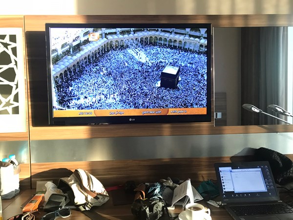 2018年 聖地メッカのライブ映像 サウジアラビアのテレビでは、1日中聖地メッカのライブ映像を流しているチャンネルがある