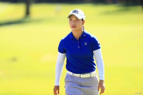 2018年 日本女子オープンゴルフ選手権競技 2日目 後藤未有 5位タイに浮上したアマチュアの後藤未有。首位争いに名乗りを上げた
