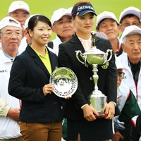 後藤未有（左）とユ・ソヨン 2018年 日本女子オープンゴルフ選手権競技 最終日 ユ・ソヨン