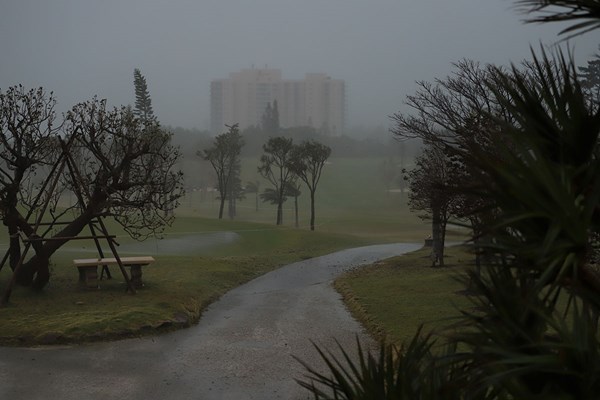 台風25号の接近に伴い、大会初日は中止となった（提供：日本女子プロゴルフ協会）