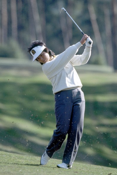 1984年 全英女子オープン 岡本綾子 高い評価を受ける岡本綾子のスイング。優勝した1984年の「全英女子」で(Phil Sheldon/Popperfoto/Getty Images)