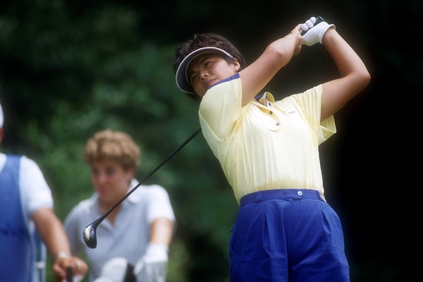 1987年 全米女子オープン 岡本綾子 岡本綾子のスイング(Focus on Sport/Getty Images)