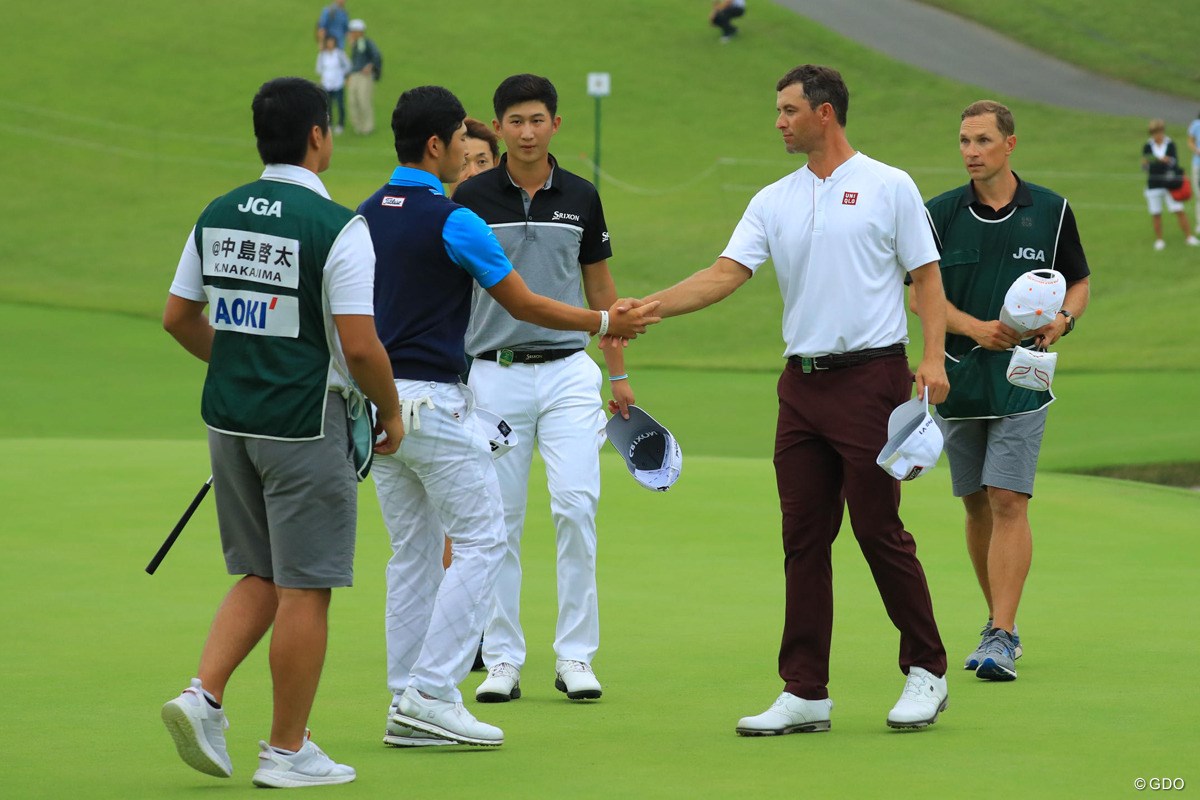 2018年 日本オープンゴルフ選手権競技 初日 中島啓太 星野陸也 アダム・スコット