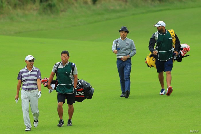 この2人でのラウンドって濃いなぁ。 2018年 日本オープンゴルフ選手権競技 3日目 谷口徹 片山晋呉