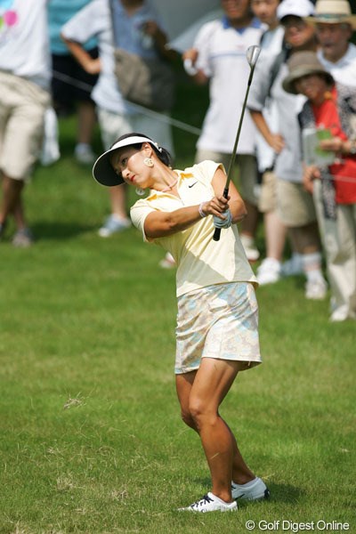 2005年 クリスタルガイザーレディスゴルフトーナメント 最終日 グレース朴 招待選手として注目を集めたグレース朴だったが、スコアを伸ばせず14位タイに終わった