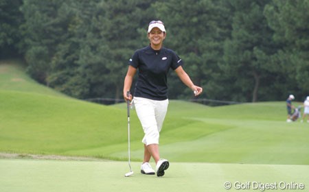 2005年 日本女子オープンゴルフ選手権競技 事前 宮里藍 「時差ぼけなどもまったくありません」と練習ラウンドでの宮里藍は、終始笑顔で帰国直後の疲れなどまったく見せなかった。