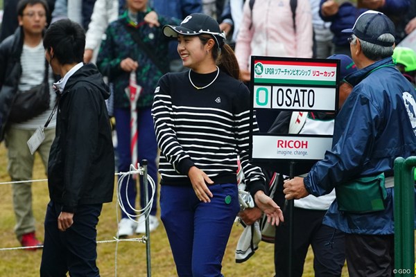 2018年 LPGAツアー選手権リコーカップ 初日 大里桃子 初めてのツアーチャンピオンシップ。いきなりの御一人様は淋しいよね。