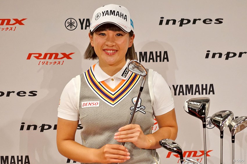 ヤマハと用具契約を交わした永井花奈 お気に入りはアイアンです 19年 永井花奈 フォトギャラリー Gdo