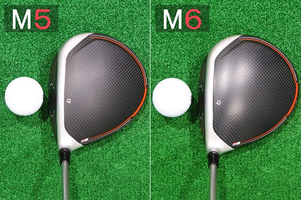 M5 ドライバー／ヘッドスピード別試打 見た目の形状もほぼ同じ。M6のほうがクラウンに光沢がある
