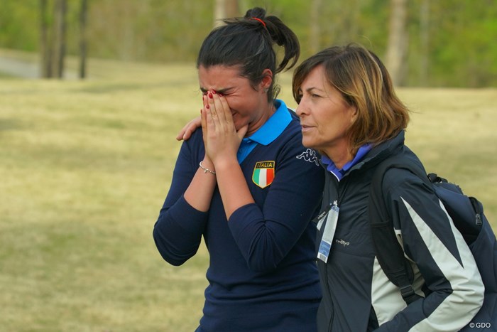 悲劇の脱落者となったアレシア・ノビリオは涙を流した 2019年 オーガスタナショナル女子アマチュア 2日目 アレシア・ノビリオ
