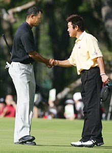 2005年 プレーヤーズラウンジ 中川勝弥 急遽タイガー・ウッズと一緒にラウンドし、「一生の宝物」となる貴重な経験をした“日本一の幸せもの”の中川勝弥