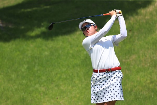2019年 日本女子アマチュアゴルフ選手権 初日 和久井麻由 首位スタートを切った和久井麻由（提供：日本ゴルフ協会）