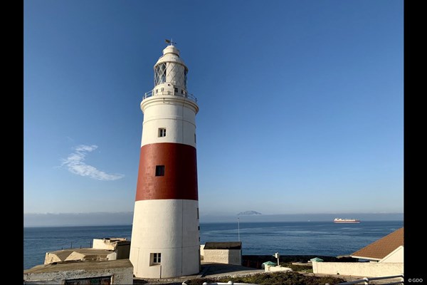 2019年 アンダルシア バルデラママスターズ 事前 ジブラルタルの灯台 ジブラルタルの灯台。海の向こうにモロッコの山が見えます