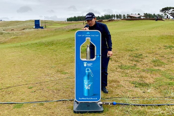 コース内で飲み水が補給できます 2019年 アバディーンスタンダードインベストメント スコットランドオープン 事前 川村昌弘