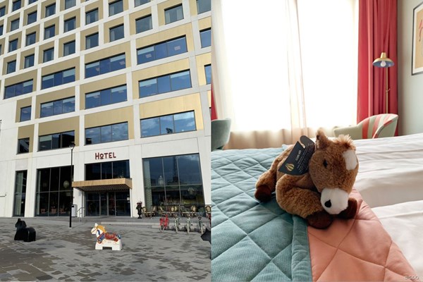 2019年 スカンジナビア招待 事前 イエーテボリのホテル 競馬場隣接のホテルだけあって、馬のオブジェが外にも部屋にも