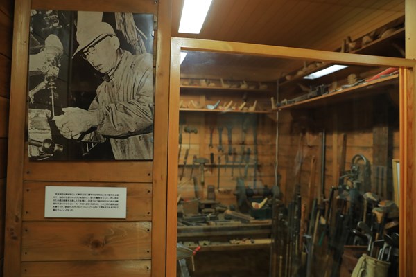 JGAゴルフミュージアム 宮本留吉の工房 宮本留吉はすぐれたクラフトマンでもあった。東京にあった工房をミュージアムで復元