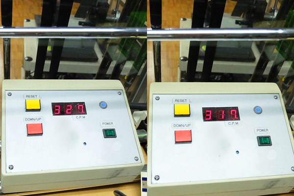 飛び系アイアンと好相性「日本シャフト NSプロ 950GH neo」 SR（左）の振動数が327cpm、R（右）が317cpmと、どちらもかなりしっかりめの設定