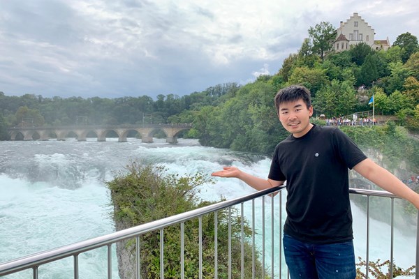 2019年 Yeangderトーナメントプレーヤーズ選手権 事前 川村昌弘 スイスのライン滝で。今週は台湾でプレーします