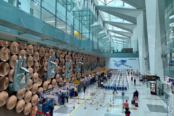 2019年 クラシックG＆CC インターナショナル選手権 事前 デリー空港 インドのデリー空港。宗教デザインが近代化されています
