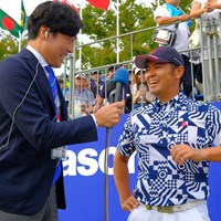 インタビューに少し瞳を潤ませる武藤さん 2019年 パナソニックオープンゴルフチャンピオンシップ 最終日 武藤俊憲