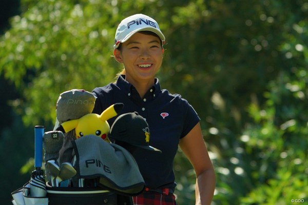 2019年 日本女子オープンゴルフ選手権  3日目 渋野日向子 渋野日向子は後半巻き返して笑顔も見せた