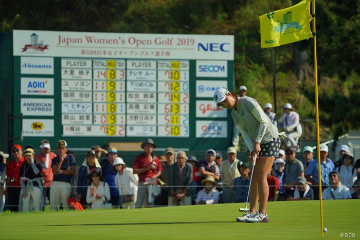 明日もリーダーズボードの一番上に最後までいられるか。 2019年 日本女子オープンゴルフ選手権 3日目 大里桃子