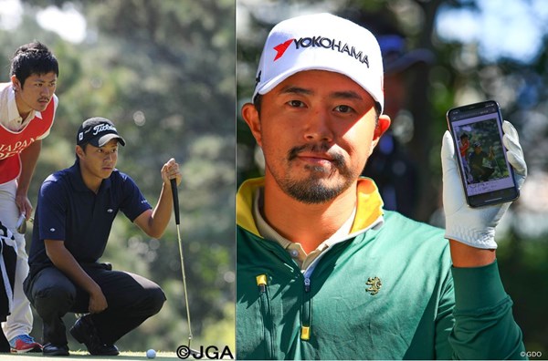 小平智は大学1年時の日本オープンで初めてツアーに出場した（左は日本ゴルフ協会提供）