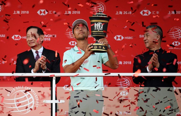 2019年 WGC HSBCチャンピオンズ 最終日 ザンダー・シャウフェレ 前年はザンダー・シャウフェレが自身初のWGCタイトルを手にした (Ross Kinnaird/Getty Images)