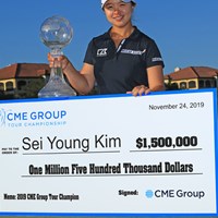 最終戦を制して150万ドルを獲得したキム・セヨン（Sam Greenwood/Getty Images） 2019年 CMEグループ ツアー選手権 最終日 キム・セヨン