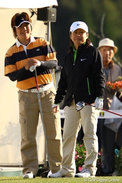 新坂上ゆう子、肥後かおり／Tポイントレディス初日