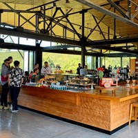 農園にはカフェもありました 2020年 オマーンオープン 事前 コスタリカのコーヒー農園
