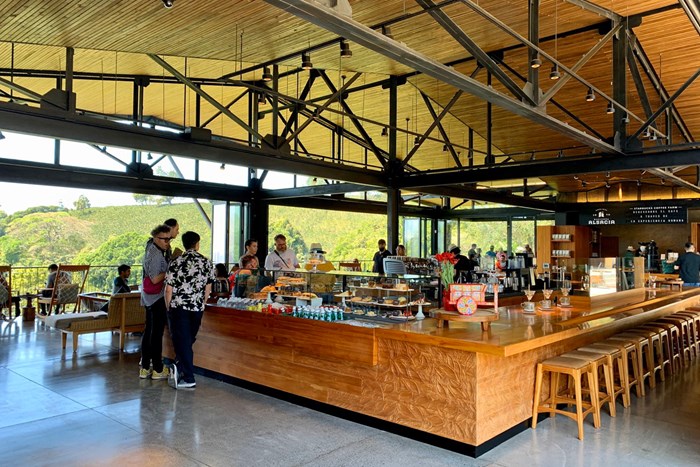 農園にはカフェもありました 2020年 オマーンオープン 事前 コスタリカのコーヒー農園