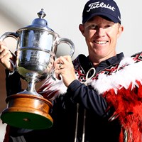 ブラッド・ケネディが逆転で2011年大会以来の優勝を果たした（Hannah Peters/Getty Images) 2020年 ニュージーランドオープン  最終日 ブラッド・ケネディ