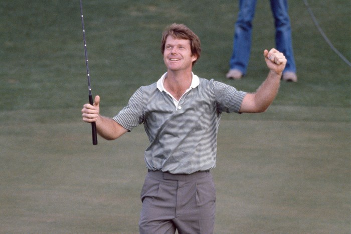 1981年、大会2勝目を挙げたトム・ワトソン(Leonard Kamsler／Popperfoto via Getty Images) 1981年 マスターズ 最終日 トム・ワトソン
