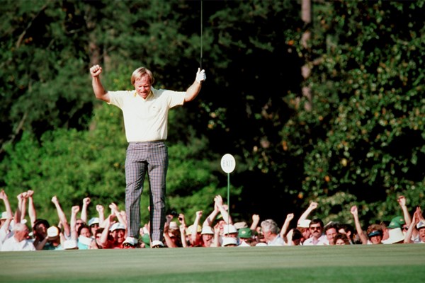 1986年 マスターズ 最終日 ジャック・ニクラス 1986年、大会史上最年長46歳で頂点に立ったジャック・ニクラス(Augusta National／Getty Images)
