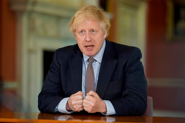ボリス・ジョンソン 英国のボリス・ジョンソン首相は都市封鎖措置の緩和策を明らかにした(Photo by No 10 Downing Street via Getty Images)