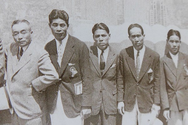 2020年 残したいゴルフ記録 浅見緑蔵（左から2人目） 1931年に米国ツアーへ遠征した当時の浅見緑蔵（左から2人目）（武藤一彦氏提供）