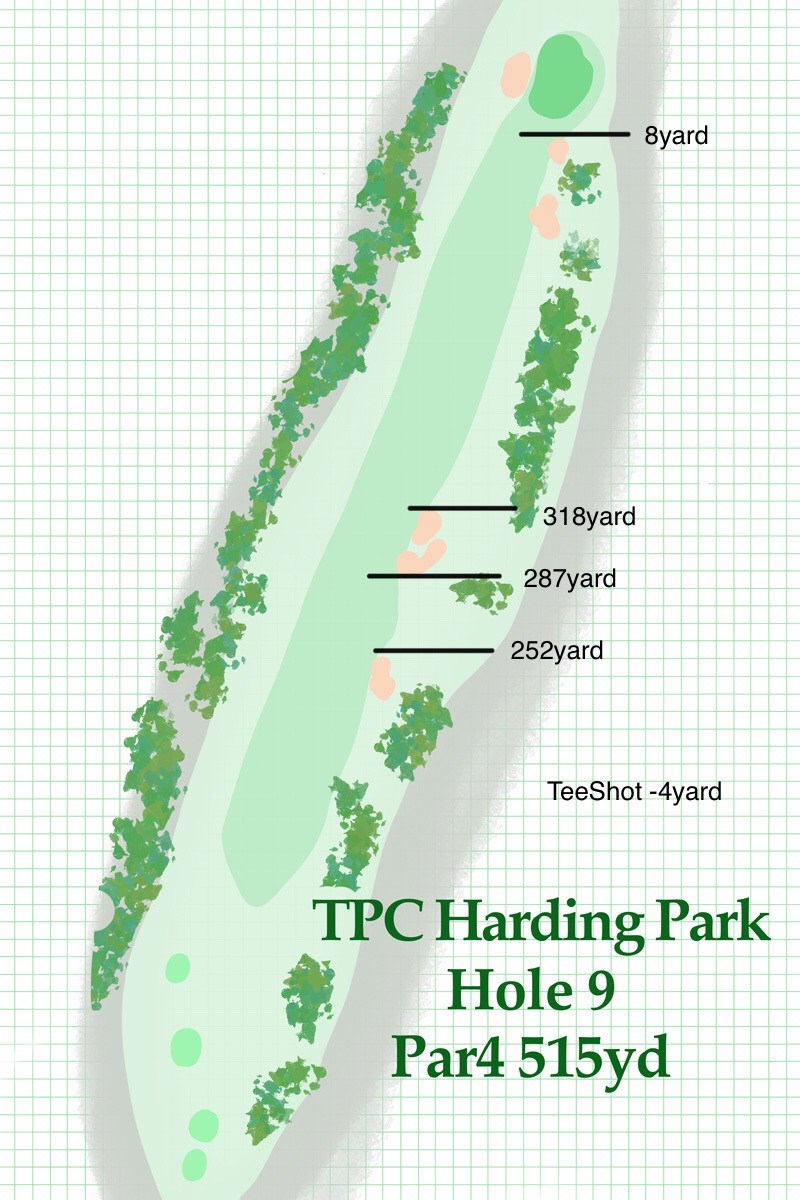 2020年 全米プロゴルフ選手権 事前 TPCハーディングパーク9番ホール