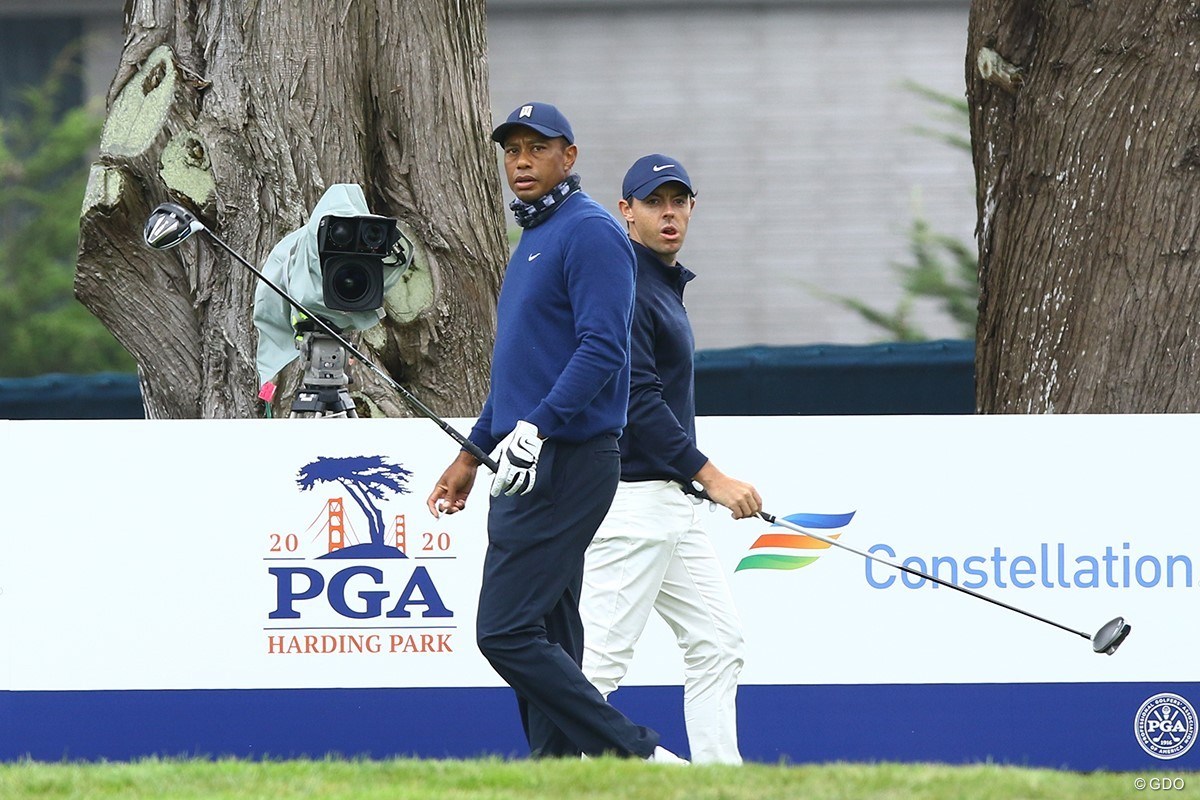 2020年 全米プロゴルフ選手権 初日 タイガー・ウッズ ロリー・マキロイ