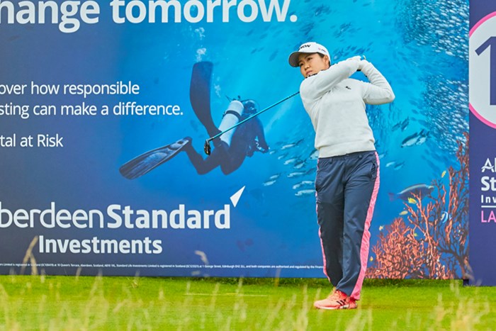 畑岡奈紗は首位と5打差で決勝ラウンドに進んだ（提供：Paul Severn/LPGA） 2020年 ASIスコットランド女子オープン 2日目 畑岡奈紗