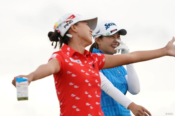 2020年 日本女子プロゴルフ選手権大会コニカミノルタ杯 2日目 新垣比菜 盛り上がってる～
