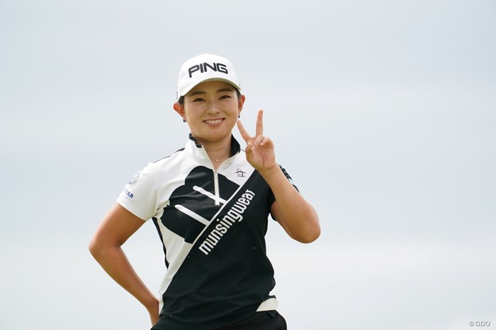 ピース良し、笑顔良し 2020年 日本女子プロゴルフ選手権大会コニカミノルタ杯 3日目 吉川桃