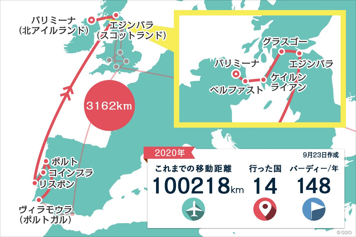 2020年 ドバイデューティーフリー アイルランドオープン 事前 川村昌弘マップ