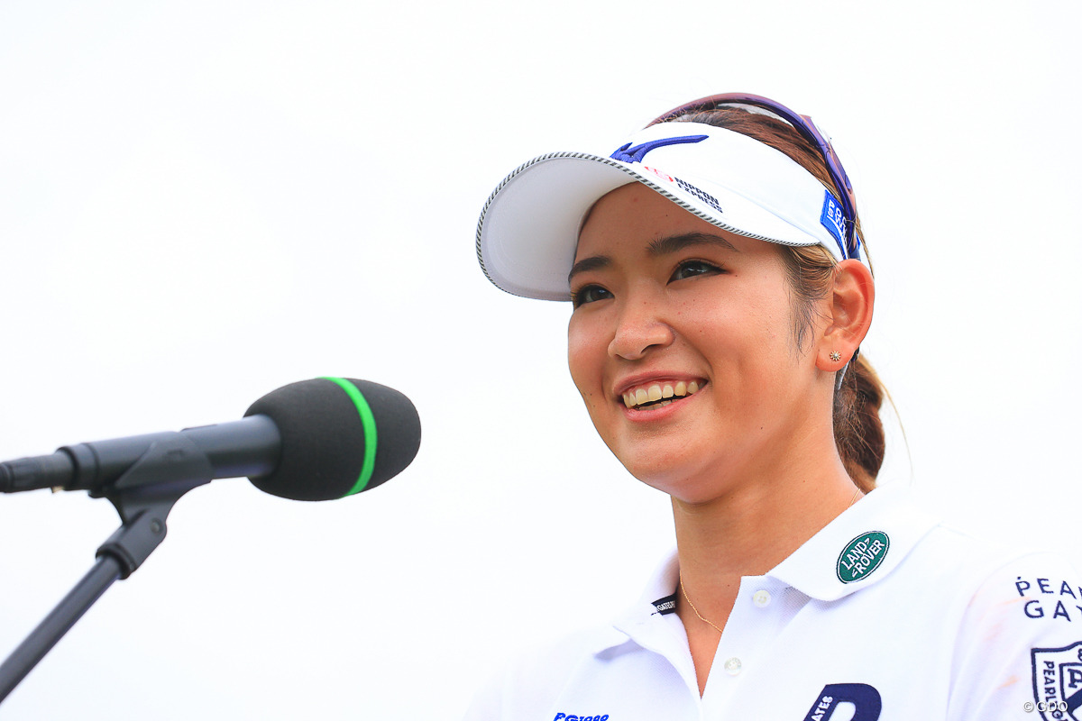 原英莉花プロサイン　優勝2020年日本女子オープンキャップ(JGA)、記念ボール 画像詳細 2020年 日本女子オープンゴルフ選手権 最終日 原英莉花