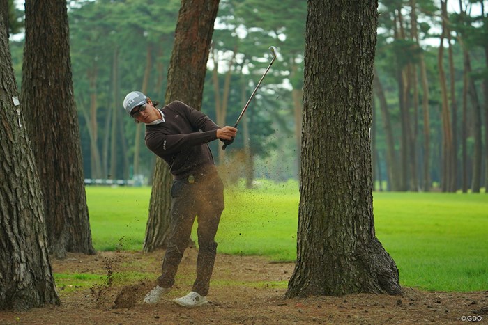 あえて林からの脱出を練習してました。 2020年 日本オープンゴルフ選手権競技 事前 石川遼