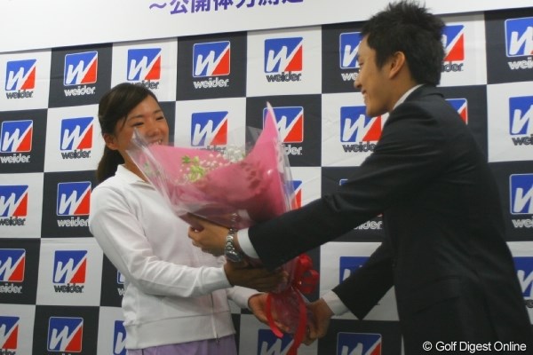 2010年 有村智恵 ウイダーサポートプロジェクト記者発表